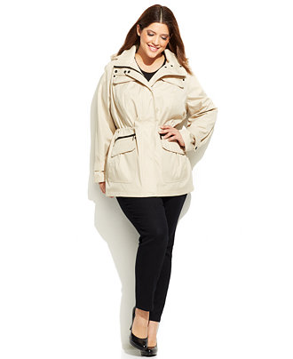 MICHAEL Michael Kors Plus Size Hooded Anorak Jacket - Coats - Women ...