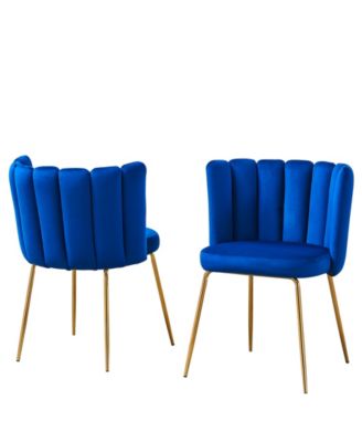 Стулья Best Master Furniture Elegante из бархатной ткани 32 дюйма, комплект из 2 стульев