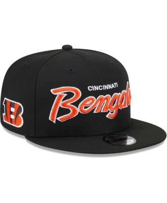 Мужская кепка New Era Black Cincinnati Bengals с основной надписью 9FIFTY Snapback