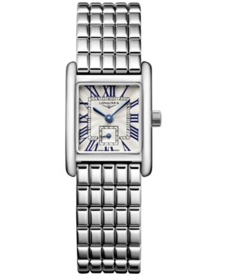 Женские швейцарские часы Longines Mini DolceVita с браслетом из нержавеющей стали 22x29 мм