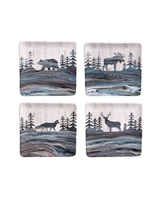 Сертифицированная международная десертная тарелка Fluidity Lodge из 4 частей