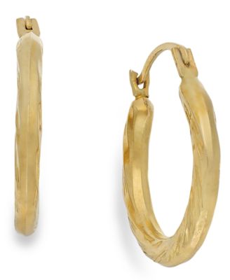 Серьги-кольца Macy's из золота 10K, алмазная огранка