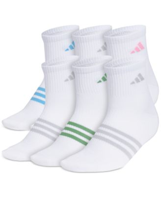 женские кроссовки adidas 6-Pk. Носки Superlite 3.0 Quarter белого цвета