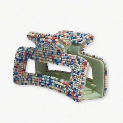 ИНКАЛЛОЙ ЧЕРНИЛЬНЫЙ СПЛАВ Лола Вышитая бисером заколка для волос с когтями