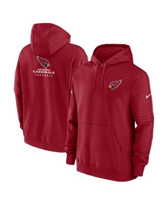Мужской флисовый пуловер с капюшоном Nike Cardinal Arizona Cardinals Sideline Club