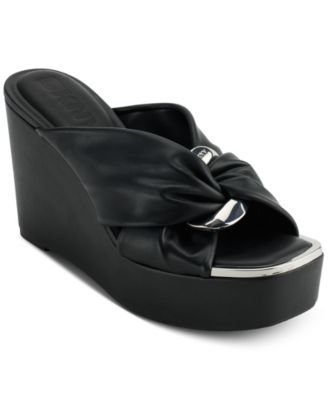Женские босоножки на танкетке DKNY Maryn с цепочкой Twist на платформе 25090₽