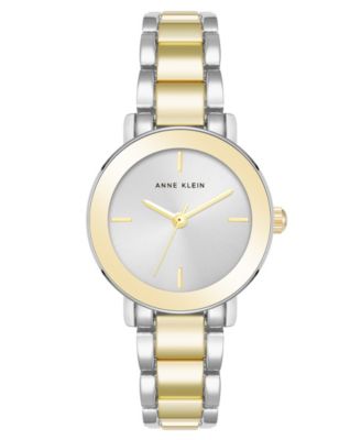 Женские кварцевые часы Anne Klein с двухцветным браслетом из сплава, 28 мм