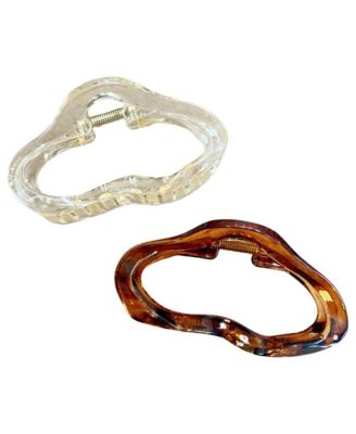 Женские ободки Hope с овальными зажимами - Коричневые прозрачные