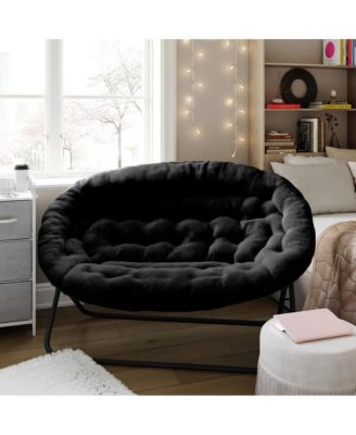 ЭММА + ОЛИВЕР Двойной стальной складной стул Джейни с блюдцем и пуфиком