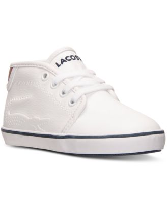 white lacoste toddler shoes