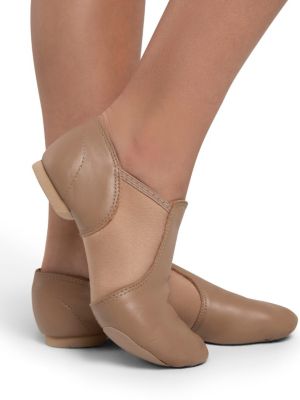 Широкие джазовые слипоны Capezio Girls E-Series без шнуровки