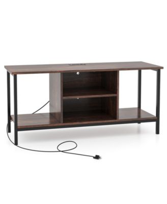 Развлекательный центр SUGIFT TV Stand с открытыми полками для хранения и розетками до 50 дюймов