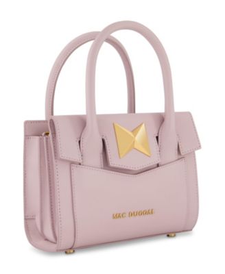 Маленькая кожаная сумка-тотализатор Mac Duggal с позолоченной фурнитурой