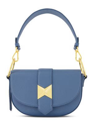 Седельная сумка из натуральной кожи Mac Duggal с позолоченной фурнитурой