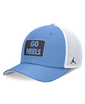 Мужская шляпа дальнобойщика Jordan Carolina Blue/White North Carolina Tar Heels местного производства с регулируемой посадкой