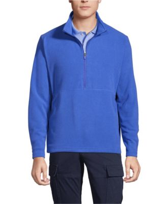 Мужской пуловер с застежкой-молнией Thermacheck из 100% флиса Lands' End для мужчин