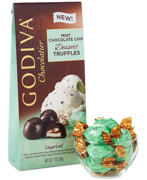 Godiva Individually Wrapped Mint Chocolate Chip Truffles & Reviews