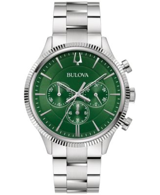 Мужские часы с хронографом Bulova на браслете из нержавеющей стали 42 мм
