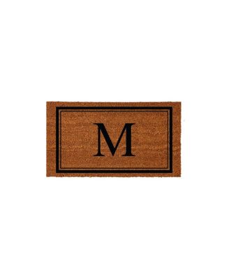 Коврик из 100% натуральной кокосовой койры Evergreen Monogram для помещений и улицы, 28 