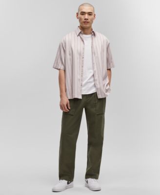 Модная мужская рубашка свободного кроя с принтом на пуговицах созданная для Macys 9890₽