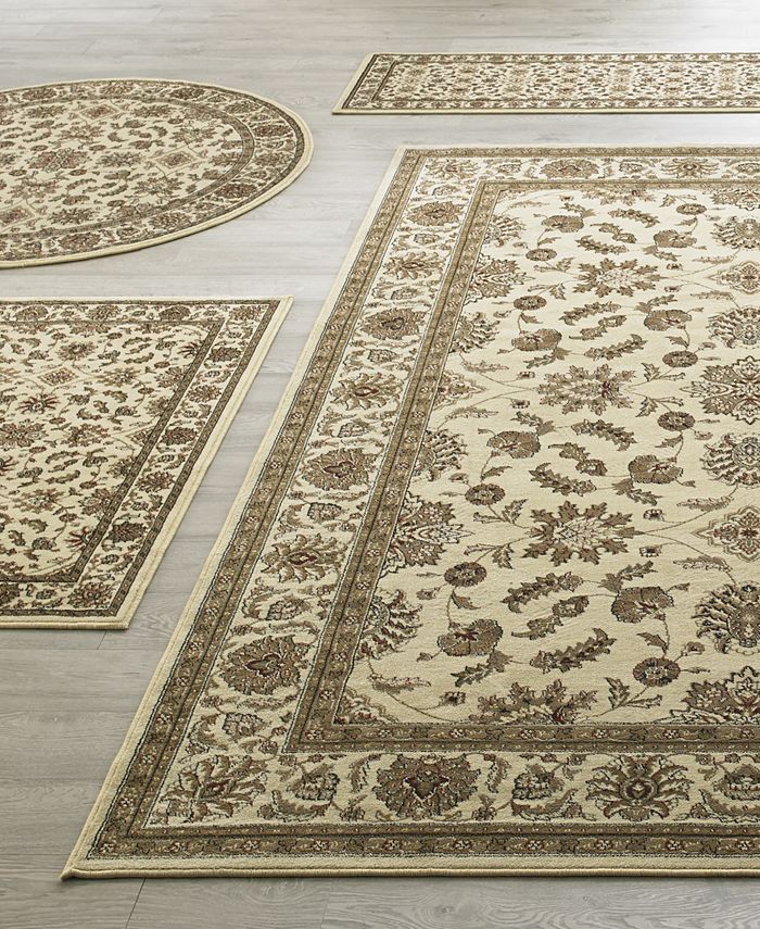KM Home Mink Area Rug Set, Vienna Collection 5 Piece Set Meshed