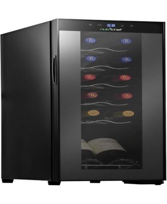 Холодильник NutriChef Home Wine Cooler - Интеллектуальный холодильник для охлаждения вина с цифровым сенсорным управлением, регулируемой температурой (вместимость 12 бутылок)