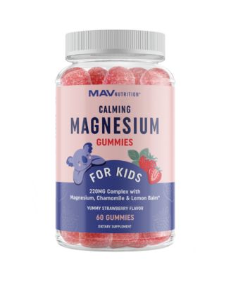 MAV Nutrition Magnesium Calming Gummies для детей, успокаивающая добавка с ромашкой и мелиссой для детского сна, , 60 карат