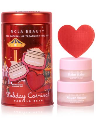 Набор для ухода за губами NCLA Beauty, 3 шт. Набор для ухода за губами Holiday Carnival Vanilla Bean