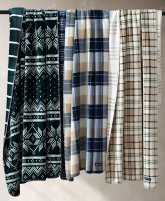 РАСПРОДАЖА! Фланелевый плед Nautica, 70 X 50 дюймов