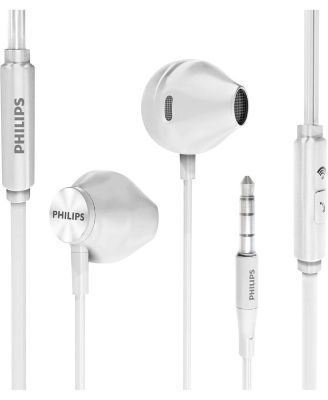 Проводные наушники PHILIPS - Неодимовые динамики, встроенный микрофон, эргономичный дизайн, удобная посадка, разъем 3,5 мм и легкий вес для ежедневного использования.
