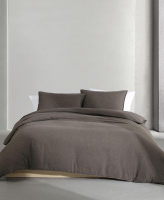 Меланжевая фланель Calvin Klein, 3 шт. Комплект постельного белья Queen