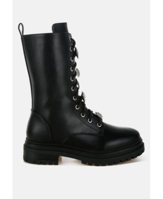 Массивные сапоги London Rag Nimba, украшенные стразами и драгоценными камнями