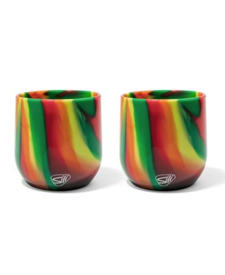 Хрустальные бокалы для вина без ножек 12 унций: 2 штуки - Гибискус