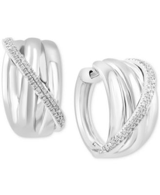 Серьги EFFY Collection серебро с бриллиантами 0,33 кт 0,75″