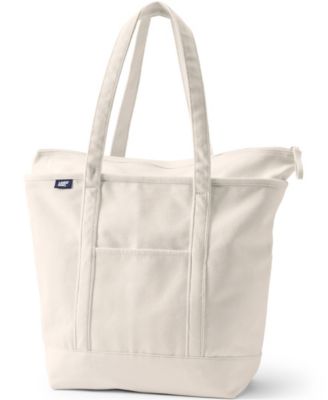 Большая холщовая сумка Lands' End с 5 карманами на молнии и длинной ручкой сверху