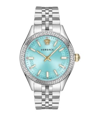 Серебряные часы-браслет из нержавеющей стали Versace Hellenyium, 36 мм