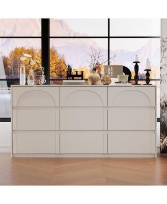 Деревянный комод HOMSEE с 9 ящиками элегантного дизайна – Комод для хранения вещей в спальне