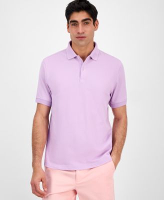 Мужское стрейчевое поло Club Room классического кроя Performance, созданное для Macy's purple