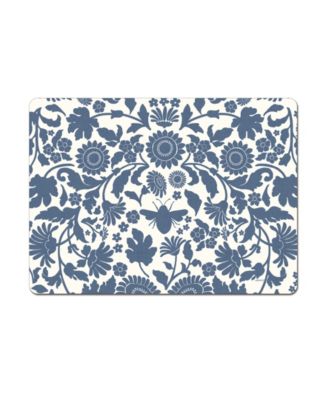 Винтажные пробковые салфетки из оргалита с цветочным рисунком CounterArt, набор из 4 штук