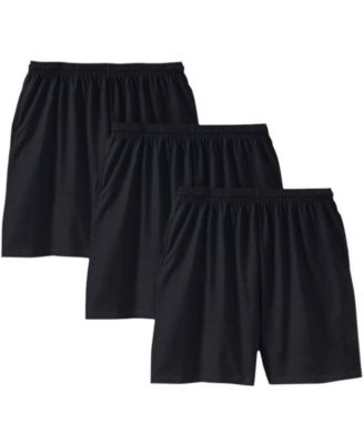 Легкие трикотажные шорты KingSize Big & Tall из 3-х частей черного цвета