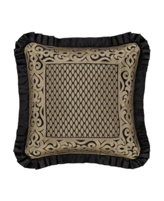 Декоративная подушка J Queen New York, украшенная болеро, 20 x 20 дюймов, черная