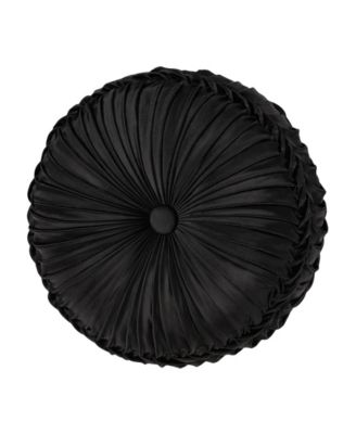 Декоративная подушка с тафтингом J Queen New York Brunello, круглая черная, 15 дюймов