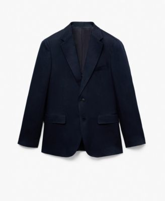 Мужской приталенный льняной блейзер Mango из льна на заказ