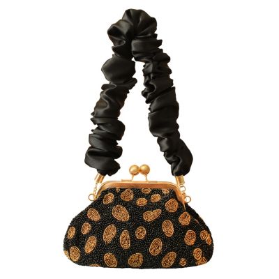 Клатч ARNOLDI Black Gold, расшитый вручную бисером, черно-золотистый
