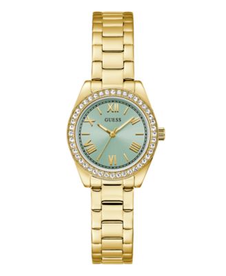 Женские аналоговые часы GUESS из позолоченной стали, 30 мм