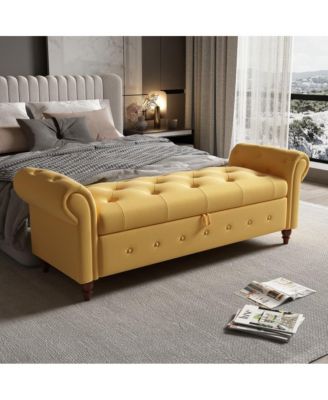 Мягкая скамья для хранения вещей Pop Home со свернутыми подлокотниками