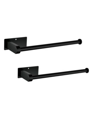 Настенный держатель для бумажных полотенец из 2 упаковок, Черный Держатель для бумажных полотенец под шкафом, Самоклеящиеся держатели для бумажных полотенец, Держатель для кухонных полотенец для организации и хранения на кухне (12 дюймов, 2 упаковки)