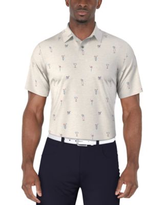 Мужская рубашка поло с коротким рукавом и принтом для напитков от PGA TOUR