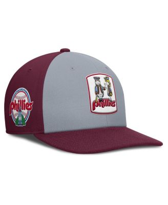 Мужская кепка Nike Philadelphia Phillies Pro Performance Snapback серого/бордового цвета от Nike