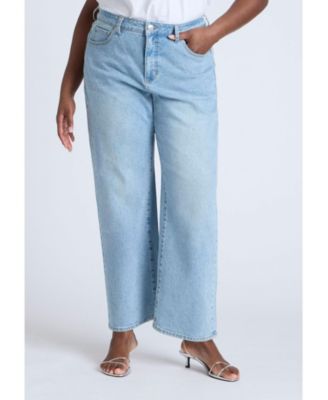 Женские джинсы ELOQUII The Sparkle Naomi с прямыми штанинами